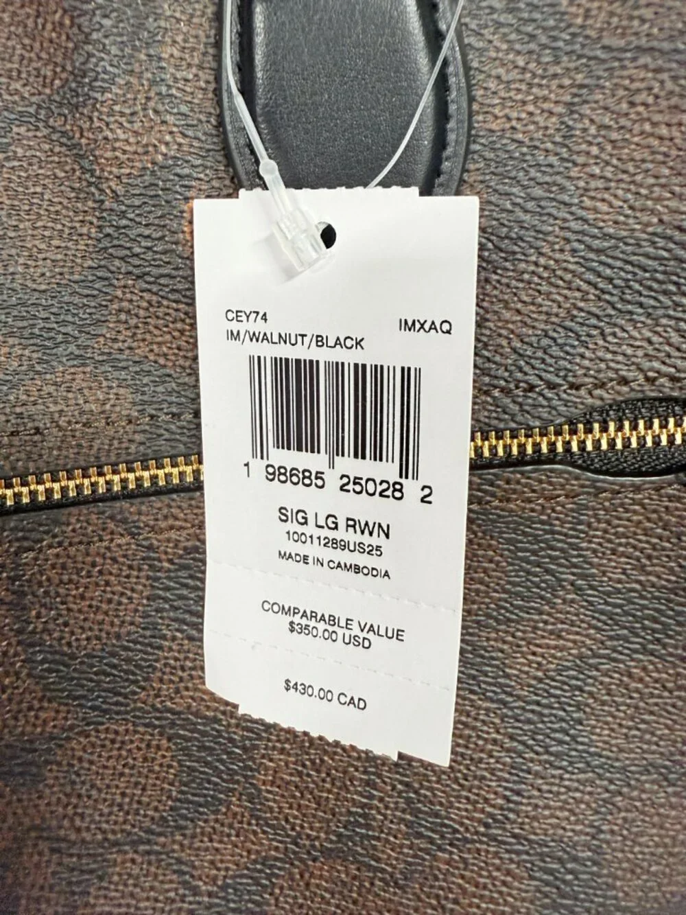 coach Rowan Large Satchel Bag In Signature Canvas cey74